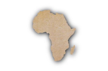 Grunge kağıt üzerinde Afrika 'nın ayrıntılı ve doğru haritası