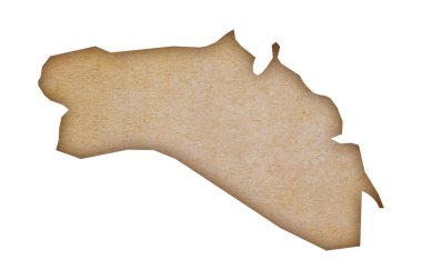 Grunge kağıt üzerinde Menorca 'nın doğru ve ayrıntılı haritası