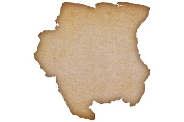 Grunge kağıdında Surinam 'ın doğru ve ayrıntılı haritası