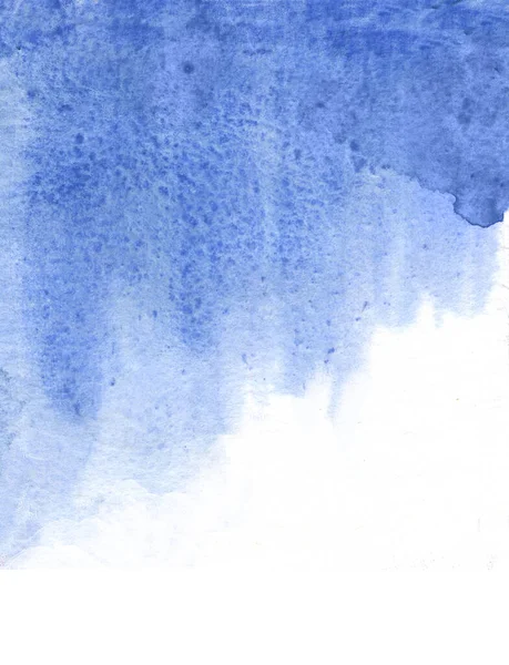 Blue Watercolor Abstract Vertical Background Texture Granulated Paint — Stock Photo, Image