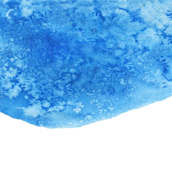 Watercolor Abstract Blue Paint Background Salt Texture Granulated Color — Stock Photo, Image