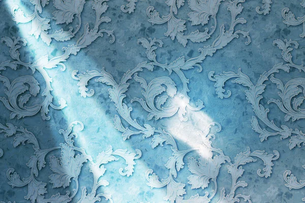 淡青の抽象的な花模様 — ストック写真
