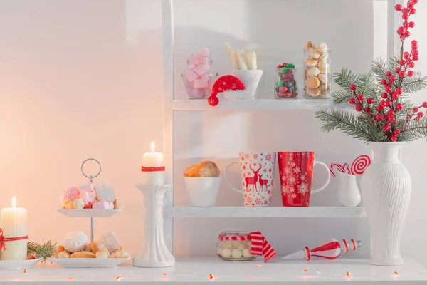 Weihnachtsschokoriegel Rot Und Weiß — Stockfoto