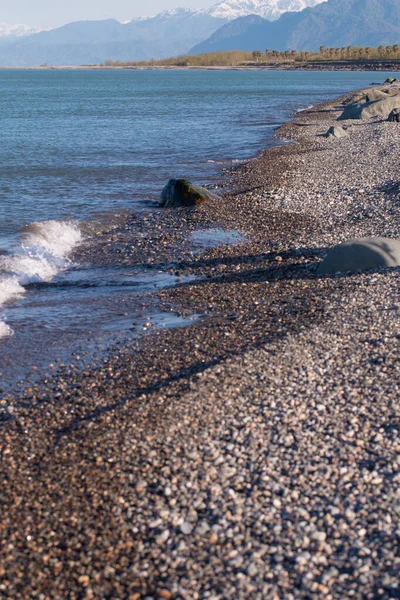 Море Гори Пейзаж Вранці — стокове фото