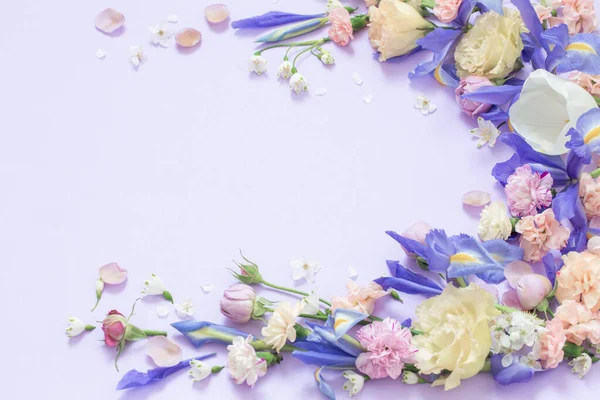 Красиві Весняні Квіти Паперовому Фоні — стокове фото
