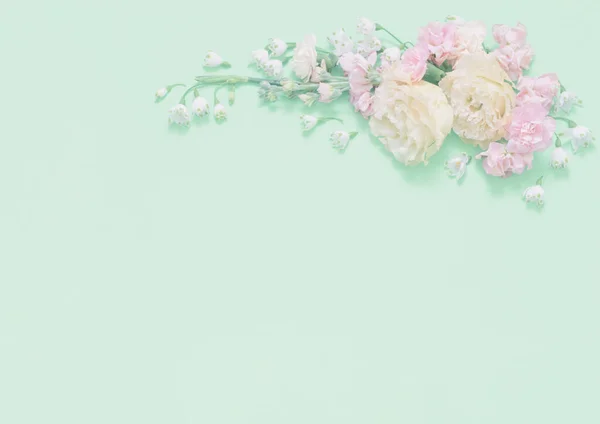 Schöne Frühlingsblumen Auf Grünem Hintergrund — Stockfoto