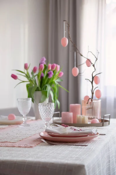 Easter pink vintage decor at home