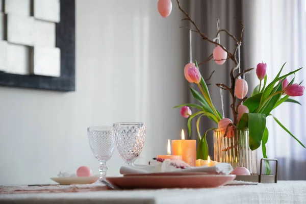 Easter pink vintage decor at home