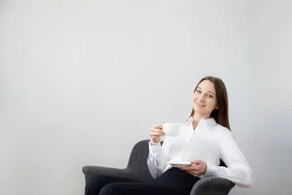 Young Happy Businesswoman Office Stock Image