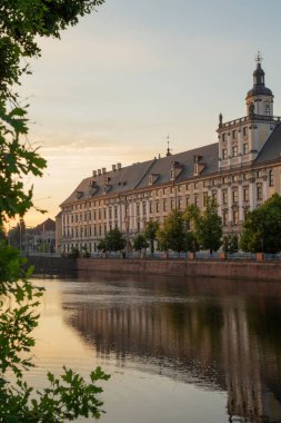 Yaz güzel sabah, üniversite Wroclaw, Polonya 'da 