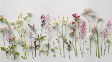 Kağıt arkaplanda güzel çiçekler