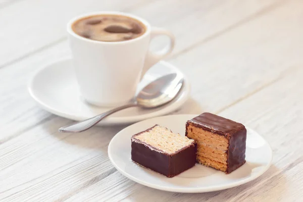Slow Morning Coffee Sweet Wafers Chocolate Coating — Stock Photo, Image