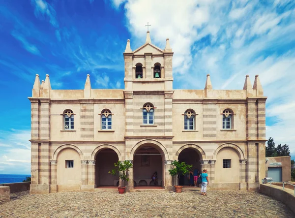 カラブリアの有名な場所 サンタ マリア イソラのサンクチュアリ トロイヤの町 カラブリア地域 イタリアの南 ストック画像