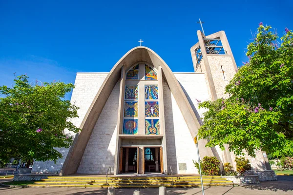 Edifício Moderno Catedral Santa Maria Estrela Mar Darwin Território Norte — Fotografia de Stock