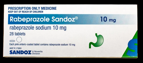 Prescription Only Medicine Rabeprazole Sodium Pills Treatment Prevention Relapse Gastro — Stock Photo, Image