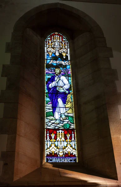 Hlavní Okno Památkově Chráněné Anglikánské Katedrále Lukáše Postavené Roce 1897 — Stock fotografie