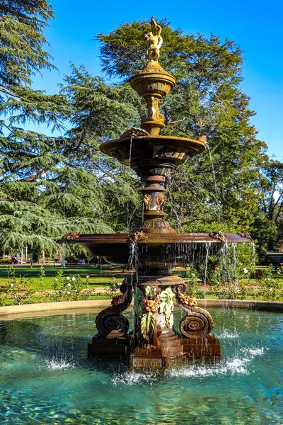 Güzel Chisholm Çeşmesi 'nin manzarası, Zafer Anıt Bahçeleri, 1885 yılında Avustralya' nın Yeni Güney Galler 'inde Wagga Wagga halkına sunulmuştur..