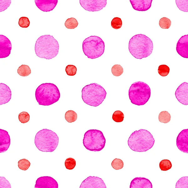 원활한 손으로 그려진된 수채화 라운드 핑크와 절연의 — 스톡 사진