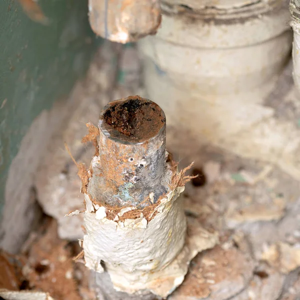 Old Water Pipe Clogged Rust — Stock Photo, Image