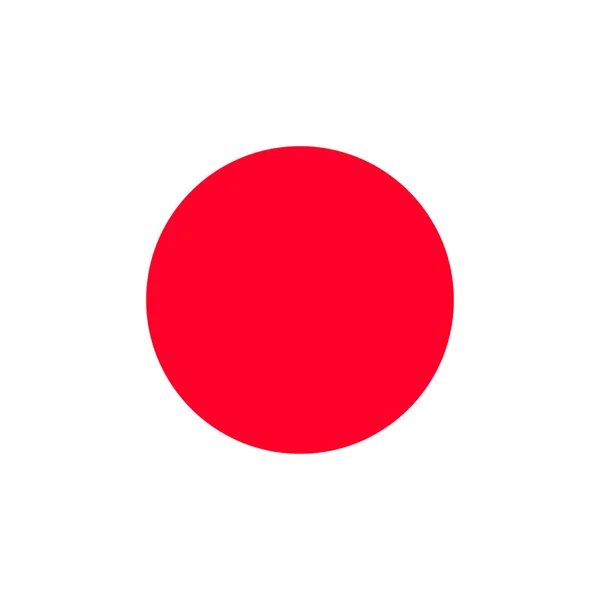 Bandiera Nazionale Del Giappone — Vettoriale Stock