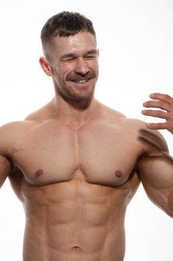 Stüdyoda fitness erkek modeli