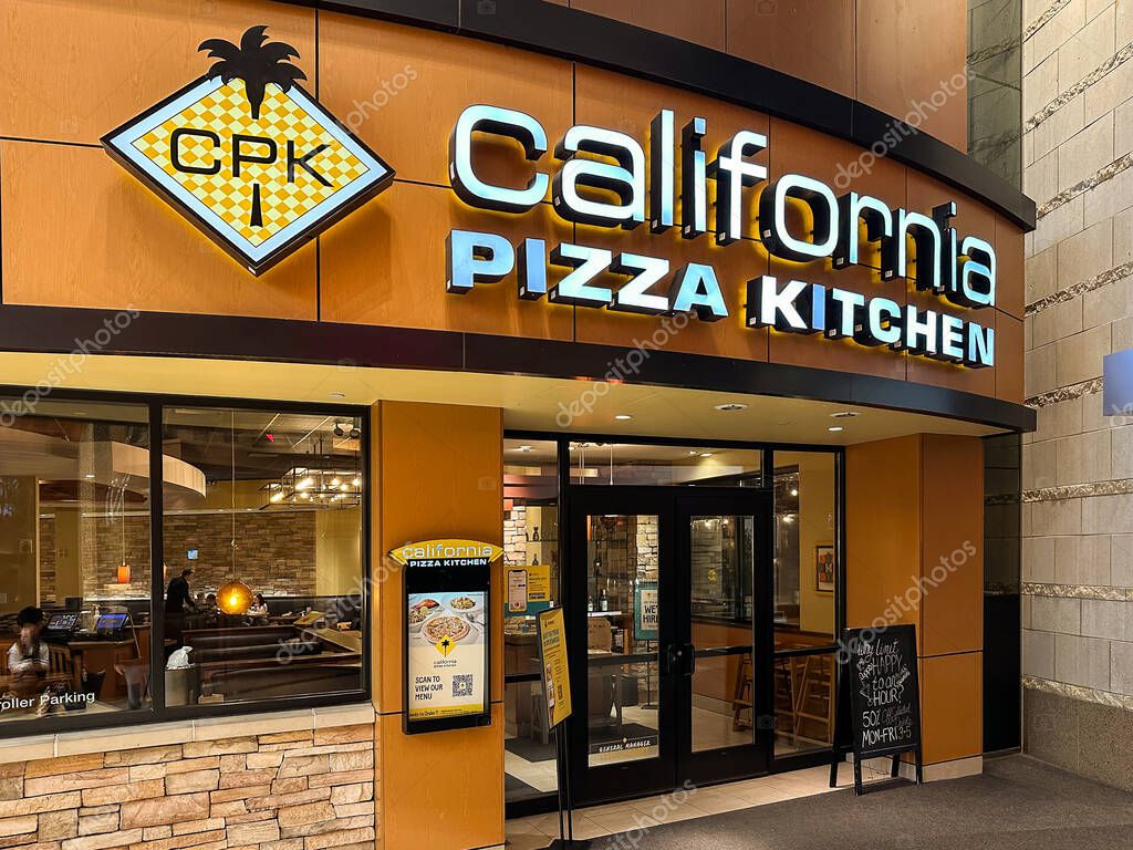 Novi, Michigan, USA - Mar 9, 2024: California Pizza Kitchen restaurant inside the Twelve Oak mall in Novi Michigan, CPK is know for its innovative cuisine.