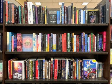 Troy, Michigan, ABD - Bölüm 28, 2024: Barnes ve Noble kitapçılarında satılık kitapların geniş bir seçimi.