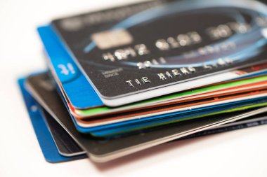 Mikro çip odaklı makro düşük anahtar kartı veya banka kartı arkaplanı