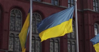 Ukrayna bayrakları sallanıyor