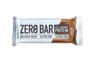 Budapeşte, Macaristan - 2023 Protein Çubuğu Biotech USA tarafından beyaz arka planda yapıldı