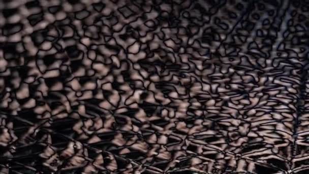Skinnende Metallisk Stof Effekt Kviksølv Flow Tekstur Flydende Dynamisk Baggrund – Stock-video