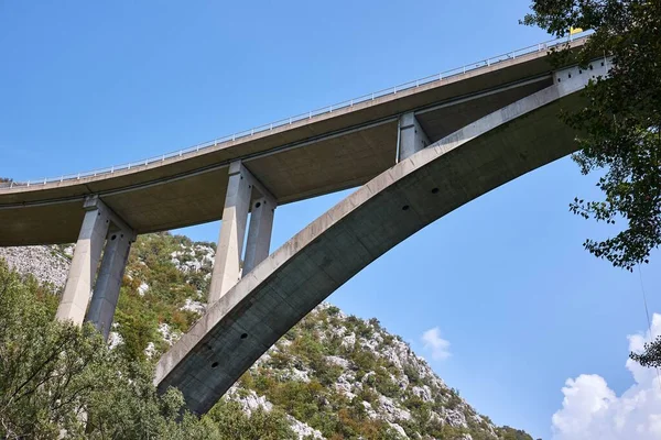 Detail Silničního Mostu Solkanu Slovinsko — Stock fotografie