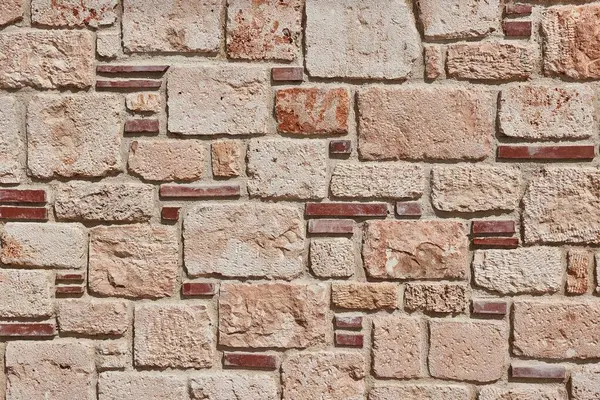 Textura Antigua Pared Piedra Bordes Ásperos —  Fotos de Stock