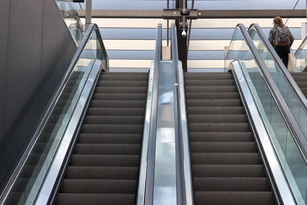 Порожній Ескалатор Залізничній Станції — стокове фото