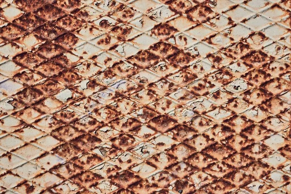 Rusty Metal Texture Grated Floor — Stock Photo, Image