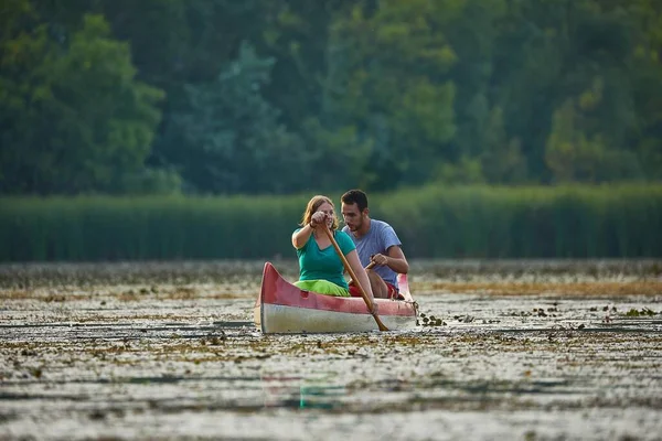 Canoeing Beautiful Natural Environment — Stock Photo, Image