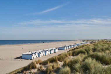 Hollanda Kanca kumlu plaj kum tepeleri görüntülendi