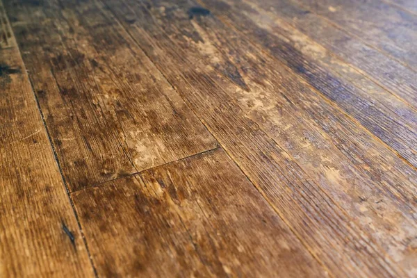 Aged Wood Parquet Desk Dim Light Timber Pattern — Stock Photo, Image