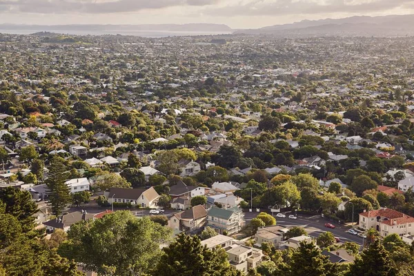 Auckland New Zealand Viewed High Angle Suburbs Eden — Stock Photo, Image