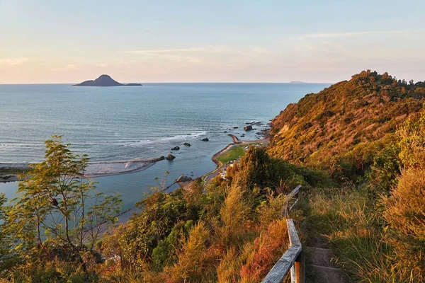 New Zealand Landscape Bay Plenty Whakatane Walking Trail Seaside Panoramic — Stock Photo, Image