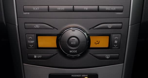 Klimaanlage Auto Einschalten Ventilatordrehzahl Erhöhen — Stockvideo