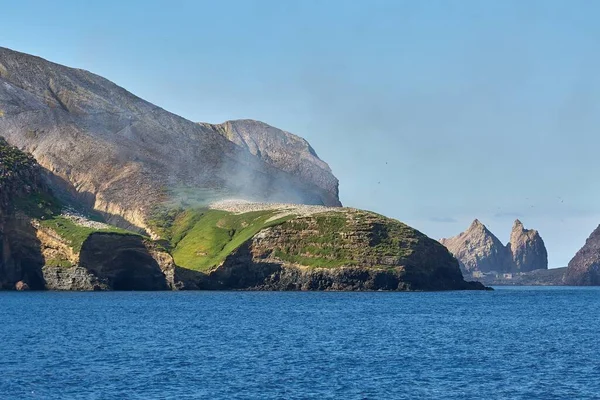 Білий Острів Вулкан Новій Зеландії Пара Піднімається Від Вулканічної Активності — стокове фото