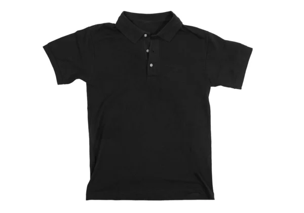 Camiseta Negra Blanco Aislada Sobre Fondo Blanco — Foto de Stock