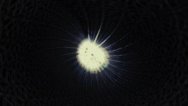 Блискуче Ядро Ядра Віддає Випромінювання Абстрактний Візуальний Ефект Темної Енергії — стокове відео