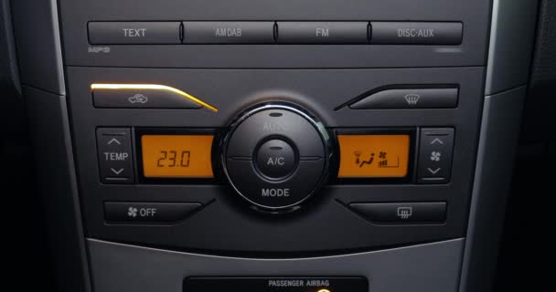 Ausschalten Der Internen Umwälzung Einer Auto Klimaanlage — Stockvideo