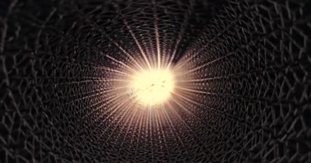 Nucleul Nuclear Strălucitor Emite Radiații Strălucitoare — Videoclip de stoc