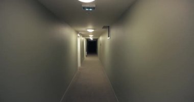 Plain corridor with doors of apartments