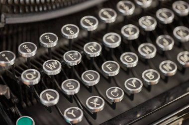 Eski Daktilo closeup tuşları