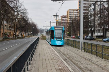 Ostrava, Çek Cumhuriyeti - 2 Şubat 2025: Tramvay Ostrava 'ya vardı..