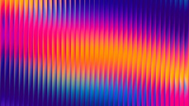 Soyut tırtıklı fraktal cam dokusu efekti parlak, pürüzsüz, flütlü, dikey, renkli eğimli çizgiler. Modern görsel sanat projesi için parlak renkler ve geometriyi harmanlayan cesur ve dinamik tasarım